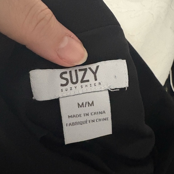 Black dress with buttons and belt size M and the PTP flat lay is 15 - work dress - Picture 3 of 3